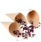 50PCS Kraft Paper Confetti Cones Brown Wedding Confetti Cones Vintage Kraft Paper Petal Cones with Hemp Ropes Tape (50)